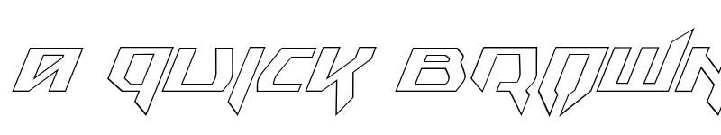Preview of Snubfighter Outline Italic Italic font