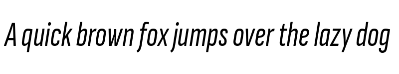 Preview of Sofia Sans Extra Condensed Italic font