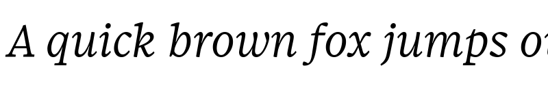 Preview of Sole Serif Small Caption Light Italic font