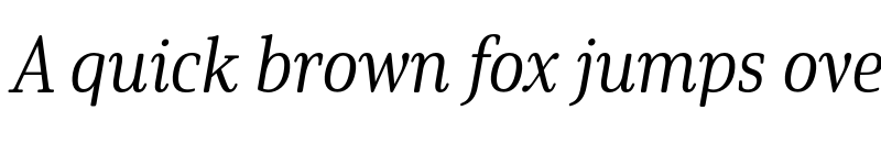 Preview of Solitas Serif Cond Book It font
