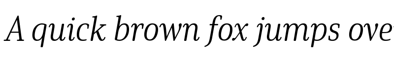 Preview of Solitas Serif Cond Light It font