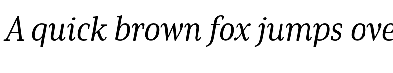 Preview of Solitas Serif Cond Regular It font