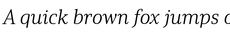 Preview of Solitas Serif Ext Light It font