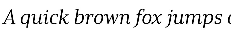 Preview of Solitas Serif Ext Regular It font