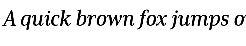 Preview of Solitas Serif Norm Demi It font