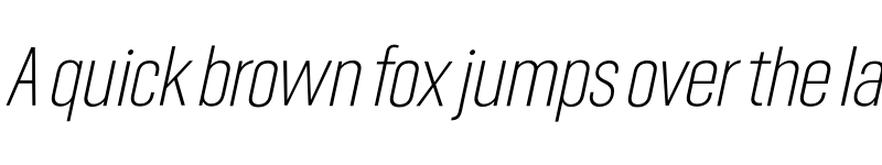 Preview of Somar Sans ExtraLight Condensed Italic font