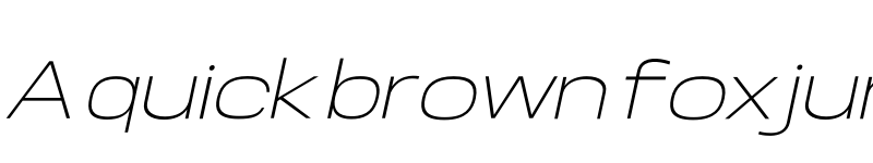 Preview of Somar Sans ExtraLight Expanded Italic font