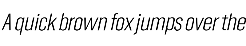 Preview of Somar Sans Light Condensed Italic font