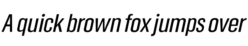 Preview of Somar Sans Medium Condensed Italic font