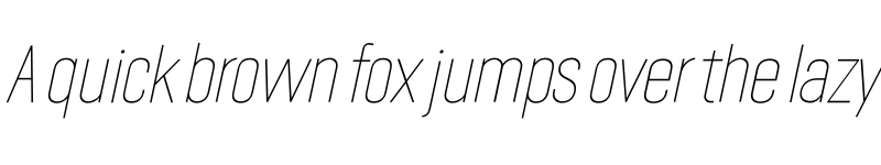 Preview of Somar Sans Thin Condensed Italic font