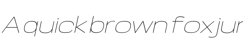 Preview of Somar Sans Thin Expanded Italic font