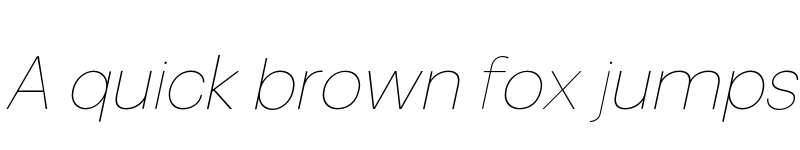 Preview of Somar Sans Thin Italic font