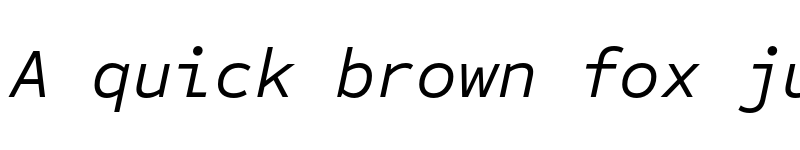 Preview of Sometype Mono Regular Italic font
