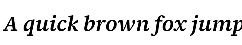 Preview of Source Serif 4 Caption Semibold Italic font