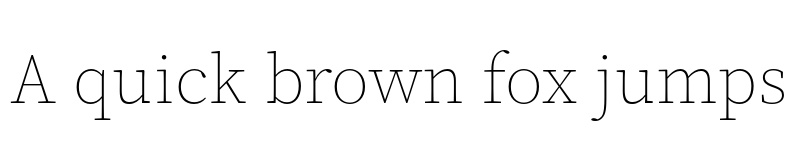 Preview of Source Serif 4 ExtraLight font