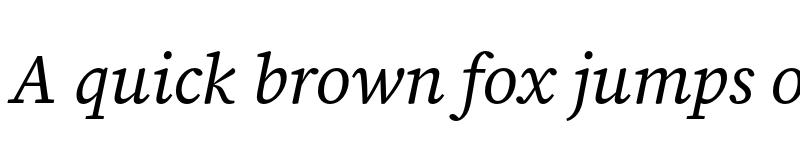 Preview of Source Serif 4 SmText Italic font