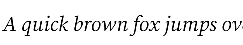 Preview of Source Serif 4 Subhead Italic font