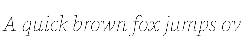 Preview of Source Serif Pro ExtraLight Italic font