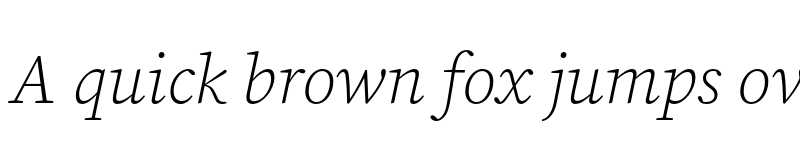 Preview of Source Serif Pro Light Italic font