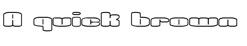 Preview of Spacious Outline BRK Regular font