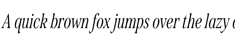 Preview of Span Compressed Light Italic font