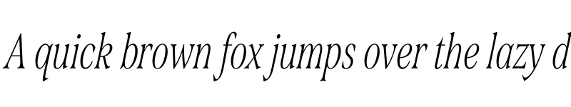 Preview of Span Compressed Thin Italic font