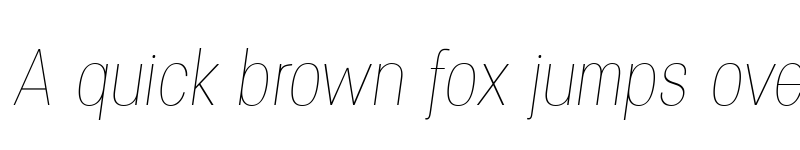 Preview of Specify PERSONAL Condensed Thin Italic font