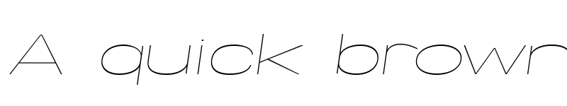 Preview of Specify PERSONAL Extraexpanded Thin Italic font