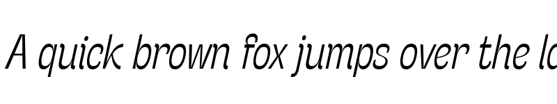 Preview of Stinger Slim Trial Light Italic font