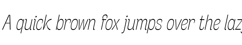 Preview of Stinger Slim Trial Thin Italic font