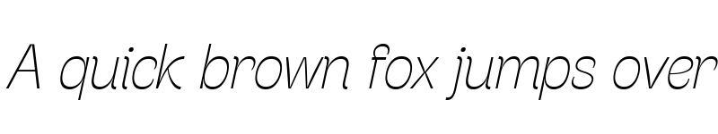 Preview of Stinger Trial Thin Italic font