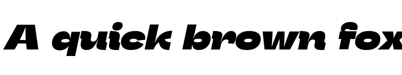 Preview of Stinger Wide Trial Heavy Italic font