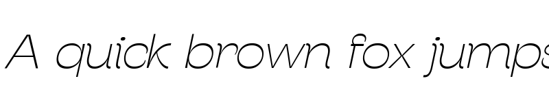 Preview of Stinger Wide Trial Thin Italic font