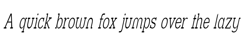 Preview of Street Slab Fine NarrowItalic Regular font