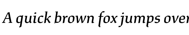 Preview of Study Medium Italic font