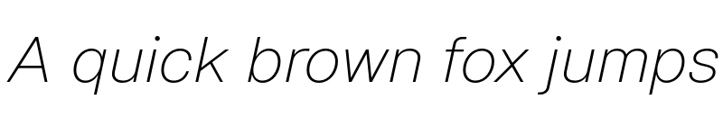 Preview of Sublima ExtraLight Italic font