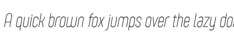 Preview of Sugo Pro Display Trial Thin Italic font