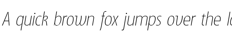 Preview of SuomiSans Thin Italic font