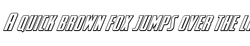 Preview of SurfQuest 3D Italic Regular font