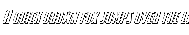 Preview of SurfQuest 3D Semi-Italic Regular font