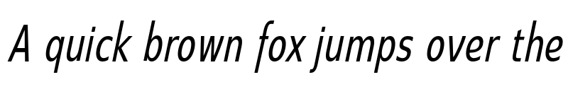 Preview of Switzera ADF Light Cond Italic font