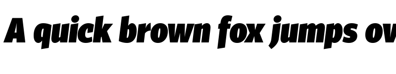 Preview of Tabac Big Sans Black Italic font