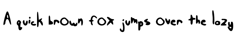Preview of Taira K.'s messynezz Medium font