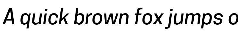 Preview of Tanohe Sans Medium Italic font