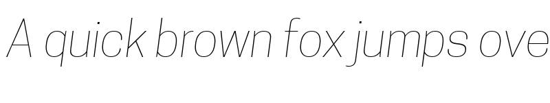 Preview of Tanohe Sans Thin Italic font