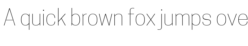 Preview of Tanohe Sans Thin font