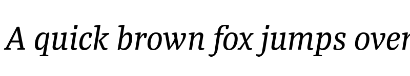 Preview of Tasman Italic font