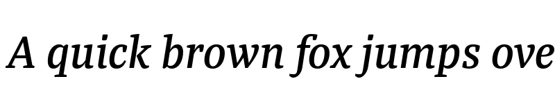 Preview of Tasman Medium Italic font