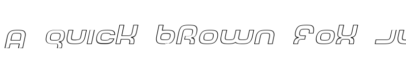 Preview of Tech Font Outline Italic font