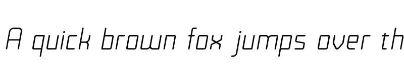 Preview of Technical Rounded VP Thin Oblique font